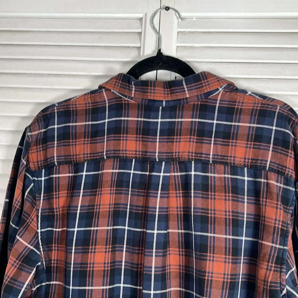 VANS Sycamore Flannel Long Sleeve Shirt, Dress Blue Sequoia, Size Large, Stylish - Picture 9 of 15